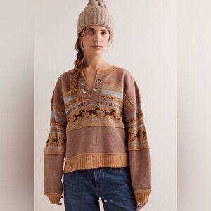Free People We The Free Running Wild Pullover